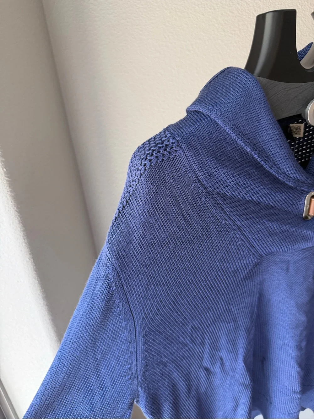 Lauren Ralph Lauren Women's Sabree Long Sleeve Buckle-Trim Sweater Blue XL - Picture 3 of 7
